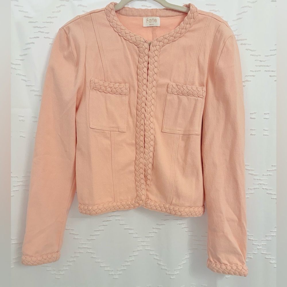Fate | Cropped Pink Braided Jacket | S